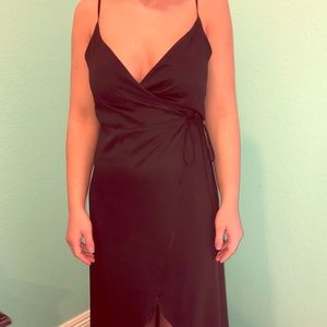 Silk High-low Wrap Dress